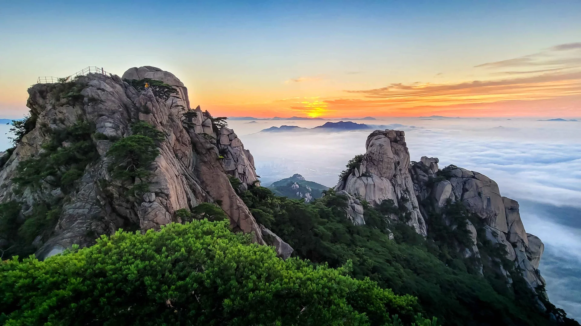 Rear view of Dobongsan's main summit area