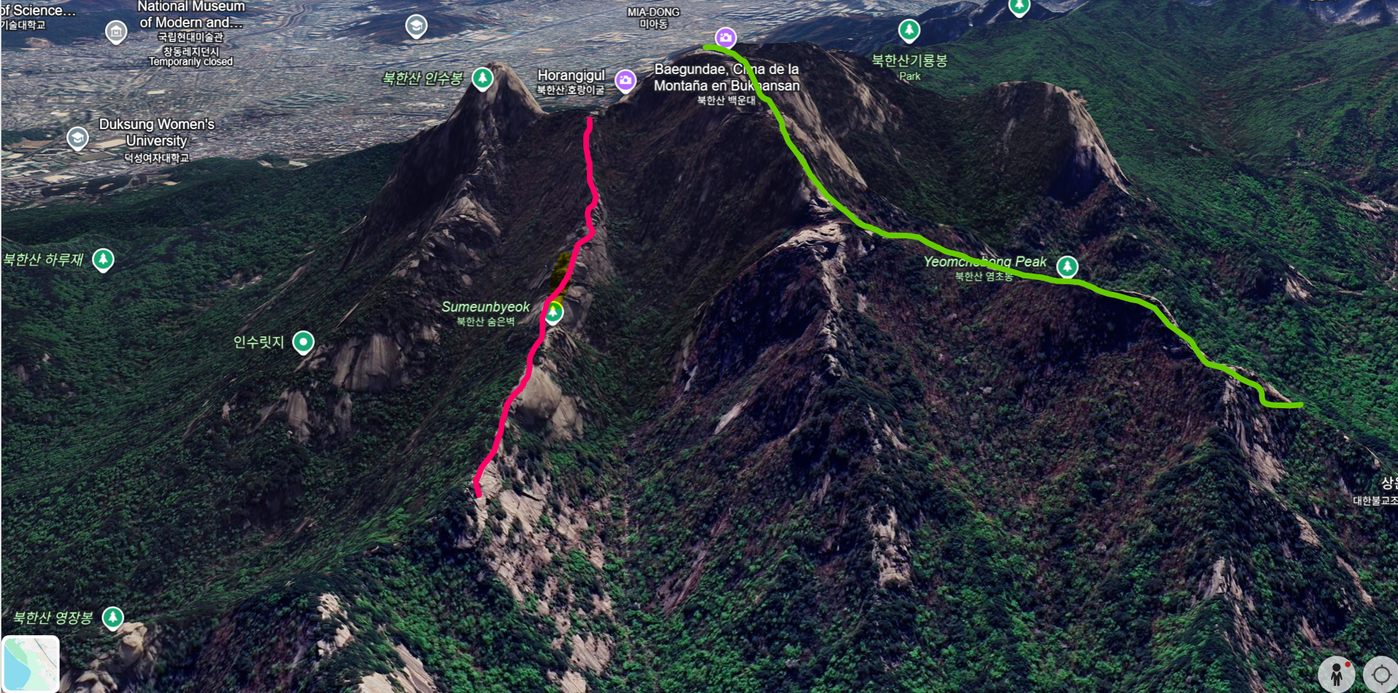 Yeomcho Ridge, one of Bukhansan's most spectacular ridges
