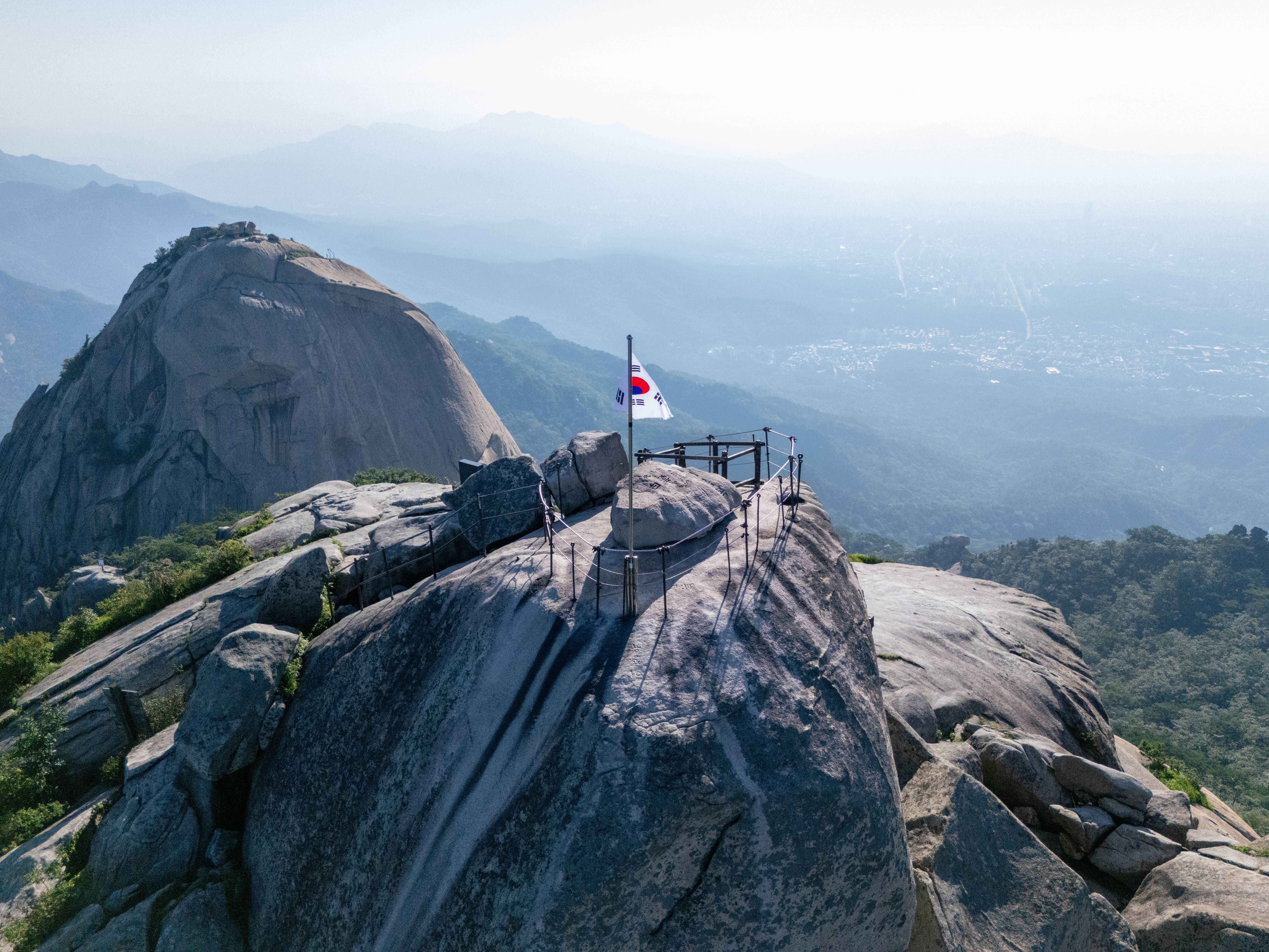 Baegundae Summit Trail — Baegundae and Insubong (left)